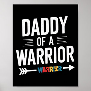 Póster Papi De Una Familia Guerrera, Papa World Autism Aw