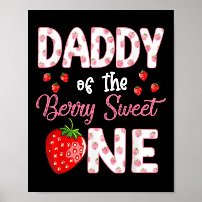 Póster Papi Del Berry Sweet One Strawberry First Birt (Frente)
