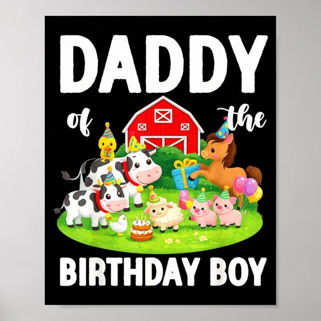 Póster Papi del niño de cumpleaños fiesta de cumpleaños d (Frente)