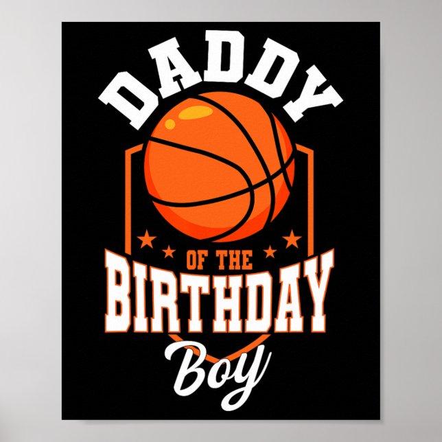 Póster Papi Del Tema Del Baloncesto Bday Pa (Frente)