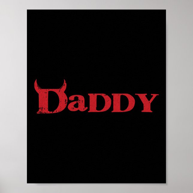 Póster Papi Devil Horn Lazy Halloween disfraz Gothic Pap (Frente)