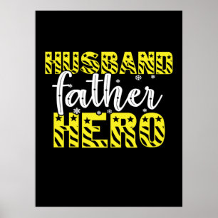 Póster Papi Gift Husband Padre Hero