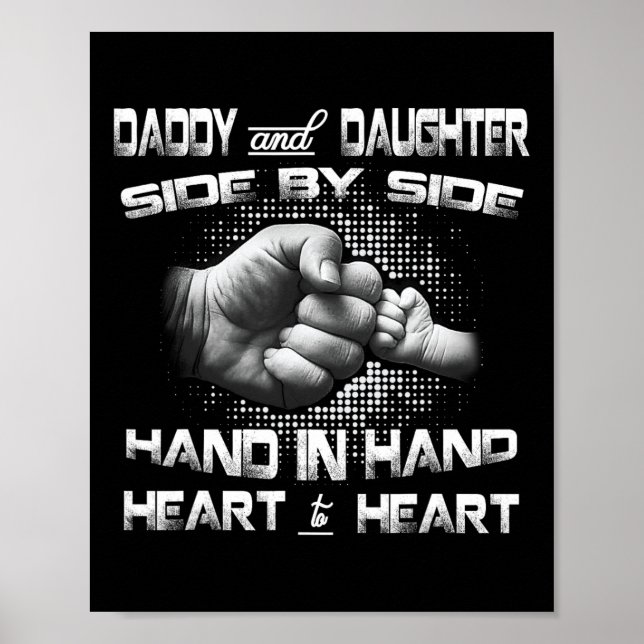Póster Papi Hija Fist Bump coincidiendo padre y#; s Día (Frente)