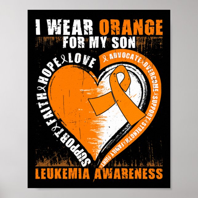Póster Papi Leucemia Conciencia sobre el hijo Leucemia (Frente)