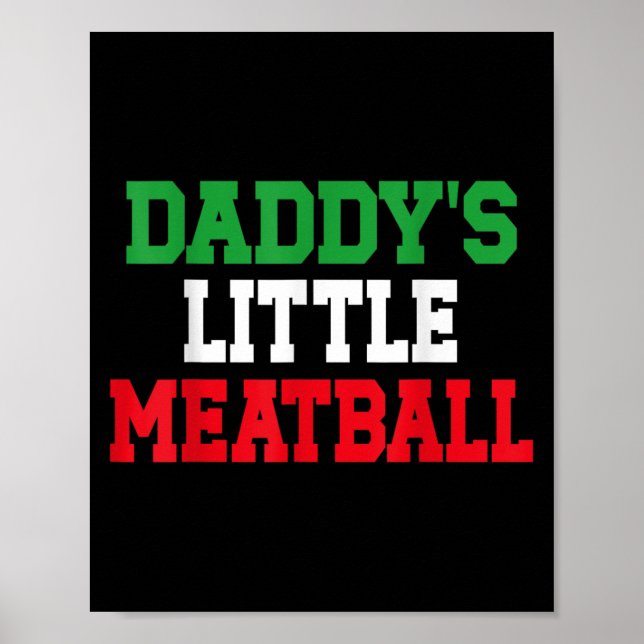 Póster Papi Little Meatball Italiano Funny (Frente)