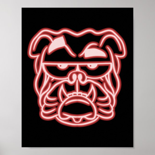 Póster Papi Perro Mamá Perro Perro Perro Bulldog Inglés (Frente)