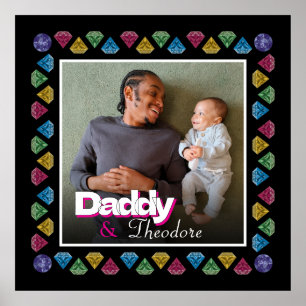 Póster Papi personalizado y foto Keepsake - Personalizado