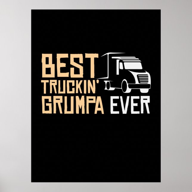 Póster Papi Regalo Mejor Camión Grumpa (Frente)