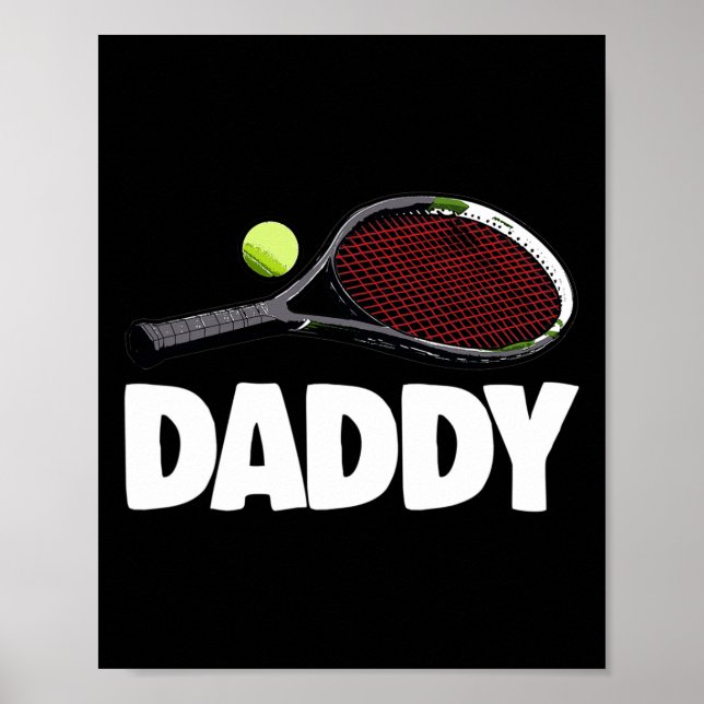 Póster Papi Tenis Es Una Mujer Divertida Juega De Tenis B (Frente)