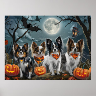Póster Papillon Halloween Espeluznante
