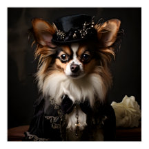 Papillón vestido con un retrato de traje victorian