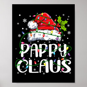 Póster Pappy Claus Navidades Santa Hat Familia Matanza Xm