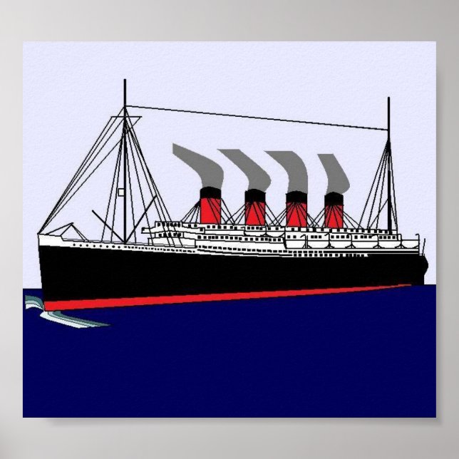 Póster Paquebot France 1912 (Frente)