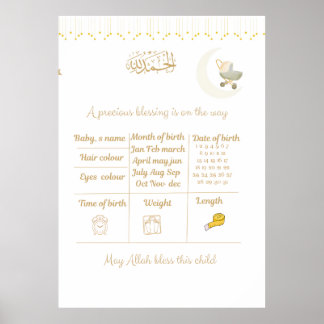Póster Paquete de juego de predicciones para baby shower 