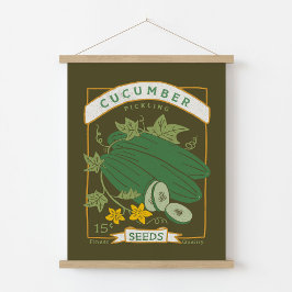 Póster Paquete de Semilla de Cucumber (Verde Rústico)