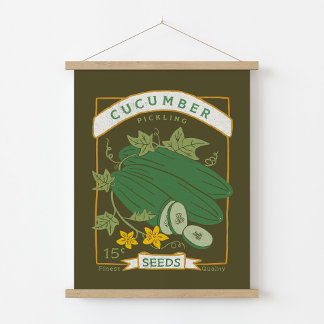 Póster Paquete de Semilla de Cucumber (Verde Rústico)