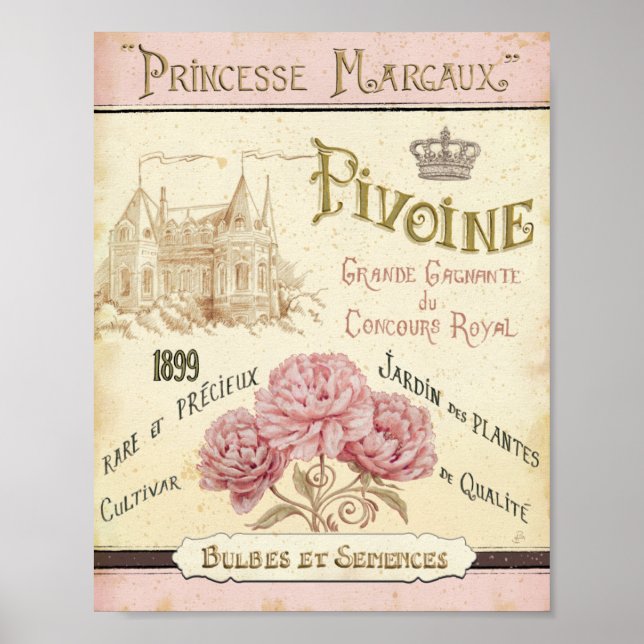 Póster Paquete de semillas de flores (Frente)