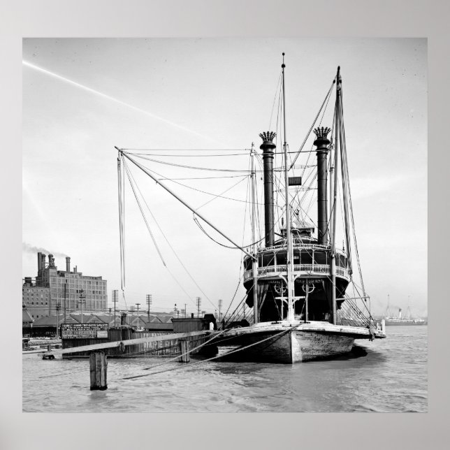 Póster Paquete Río Misisipi 1905 (Frente)