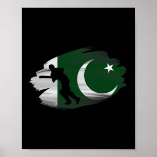 Póster Paquistaní Cricket Jugadores de Cricket de Pakistá