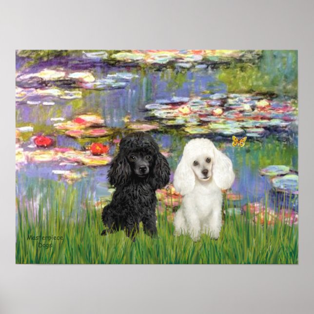 Póster Par de canapé (negro + blanco) - Lilies 2 (Frente)