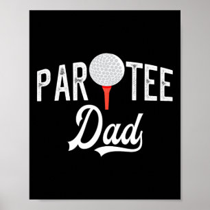 Póster Par Tee Papá Divertido Partee Golf Chiste