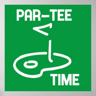Póster Par-Tee Time White