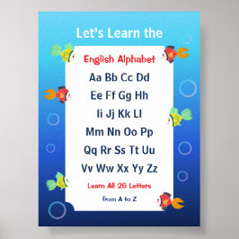 Póster para aprender el alfabeto para niños