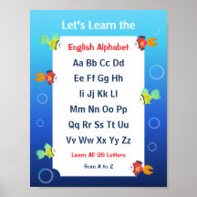 Póster para aprender el alfabeto para niños