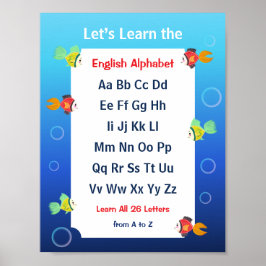 Póster para aprender el alfabeto para niños