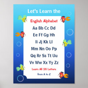 Póster para aprender el alfabeto para niños