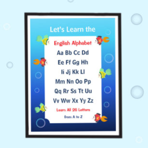 Póster para aprender el alfabeto para niños