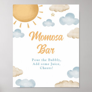 Póster para Baby Shower Sunshine Momosa Bar
