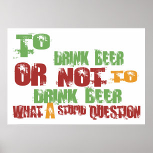 Póster Para beber cerveza