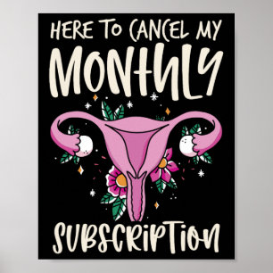 Póster Para Cancelar Mi Suscripción Mensual Histerectomía