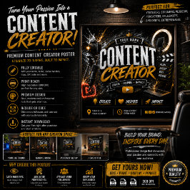 Póster para creador de contenido | Influencer y st