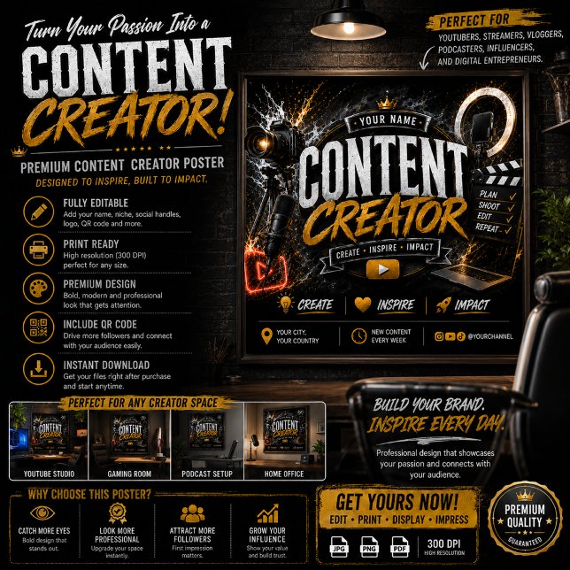 Póster para creador de contenido | Influencer y st (Subido por el creador)