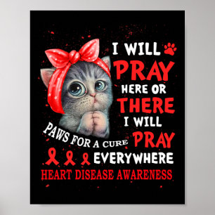 Póster Para Cure Pray Cat Disease Awareness