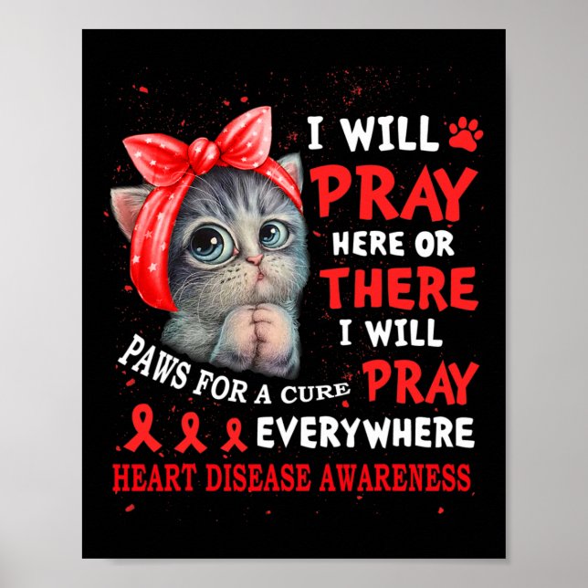 Póster Para Cure Pray Cat Disease Awareness (Frente)