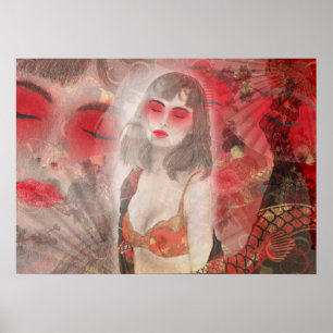 Póster Para decirle un poster de la historia del geisha