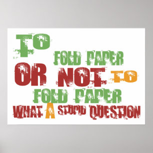 Póster Para doblar papel