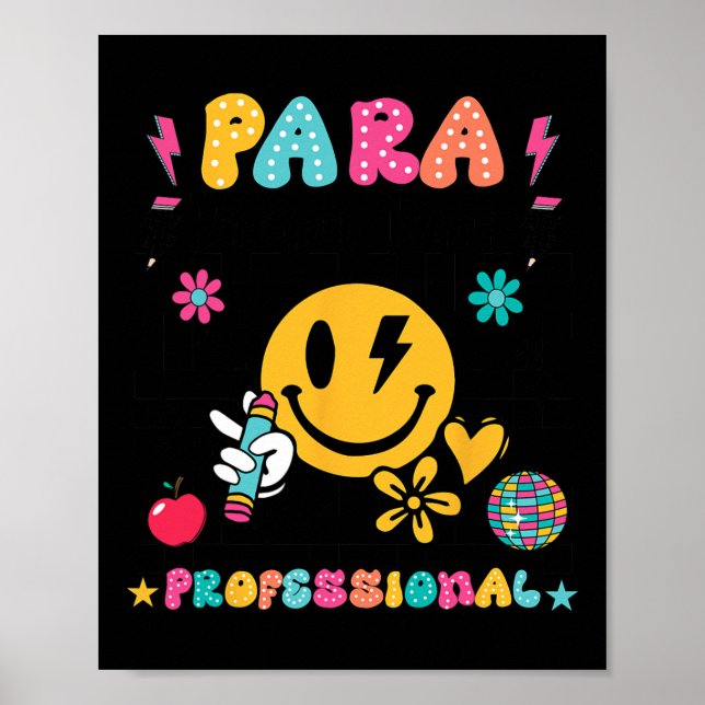 Póster Para el equipo de ensueño paraprofesional primer d (Frente)