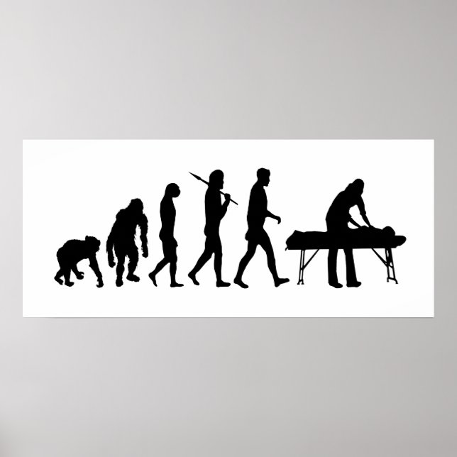 Póster para fisioterapeuta con la imagen de la evo (Frente)