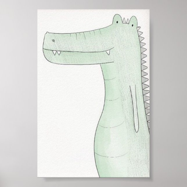 Póster para guardería - Cocodrilo (Frente)