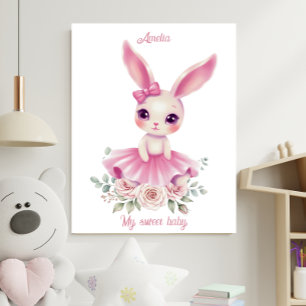 Póster para habitación de bebé con bailarina de co
