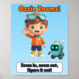 Póster para habitación de niños - Acercar, Alejar,