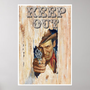 Póster para habitación de niños Arte de vaquero Im