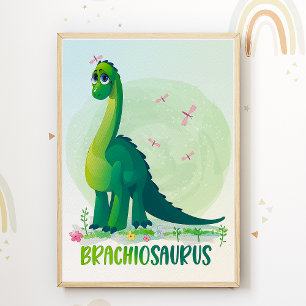 Póster para habitación de niños de Brachiosaurus I