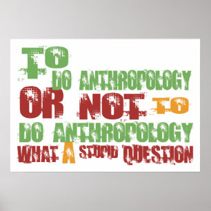 Póster Para hacer la antropología