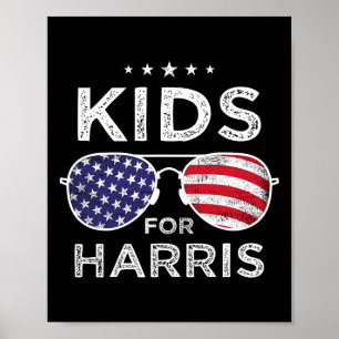 Póster Para Harris 2024, niños pequeños aman Kamala-harri