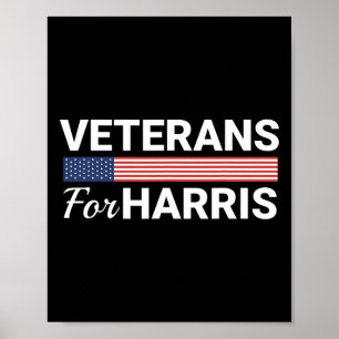 Póster Para Harris 2024 - Veteranos Militares Kamala Harr